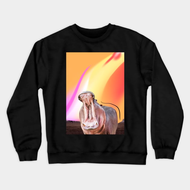 Hippo Crewneck Sweatshirt by brandonread